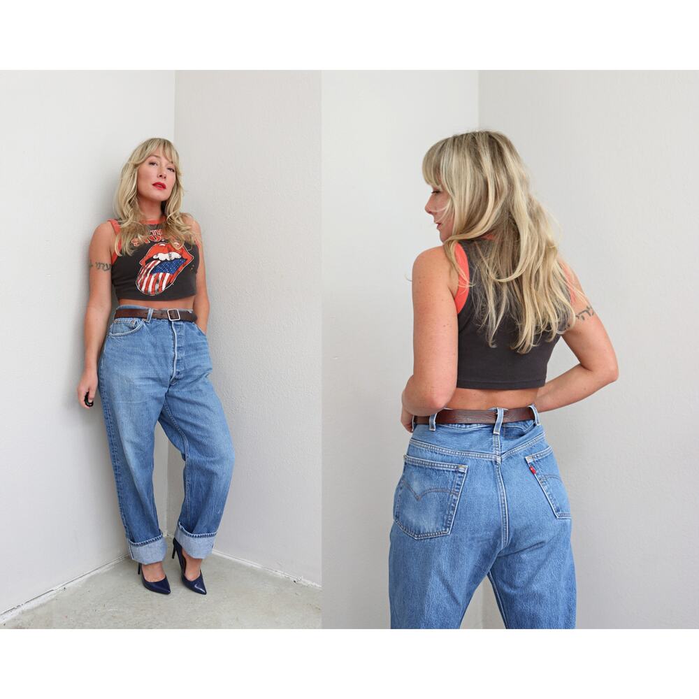 1990's Vintage US Made Levi's 501 Button Fly Jeans Women's XL XXL 38" 39" Waist